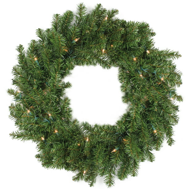 Darice 30 Traditional Green Canadian Pine Artificial Christmas Wreath Unlit 